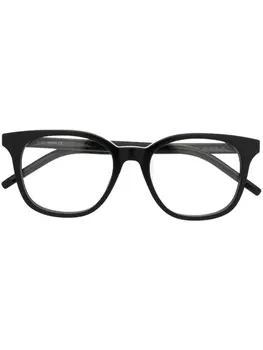 Kenzo очки в круглой оправе с логотипом, черный