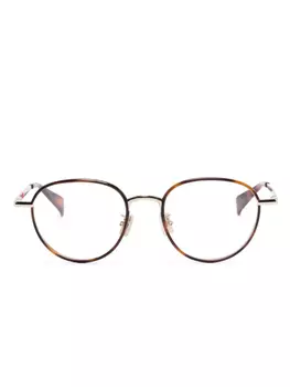 Kenzo очки в овальной оправе, коричневый