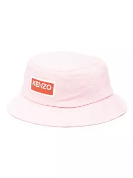 Kenzo панама с нашивкой-логотипом, розовый