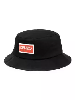 Kenzo панама с вышитым логотипом, черный