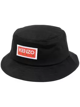 Kenzo панама с вышитым логотипом, черный
