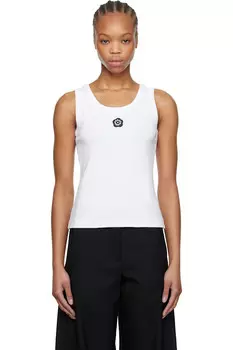 Kenzo Paris 'Boke Flower 2.0' майка на ребристой ткани Kenzo, белый