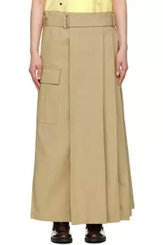 Kenzo Paris карго юбка макси из хлопкового рипстопа Kenzo, бежевый