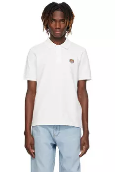 Kenzo Paris 'Kenzo Happy Tiger' поло с вышивкой slim Kenzo, белый