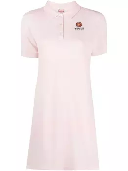 Kenzo платье Boke Flower с воротником поло, розовый