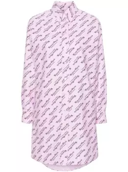 Kenzo платье-рубашка с логотипом из коллаборации с Verdy, розовый