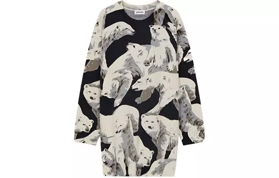 KENZO Платье с длинными рукавами, женское, серое, осень-зима 21