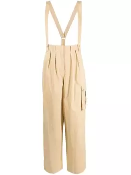 Kenzo прямые брюки карго, нейтральный цвет