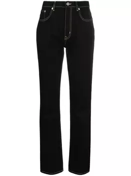 Kenzo прямые джинсы с нашивкой-логотипом, черный