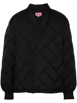 Kenzo пуховик с запахом, черный
