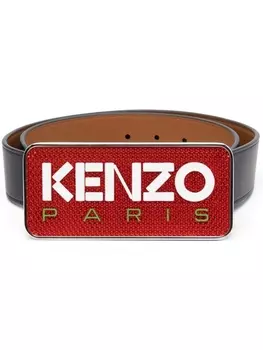 Kenzo ремень с пряжкой-логотипом, черный