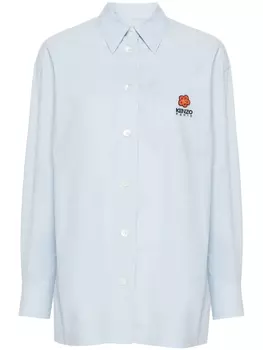 Kenzo рубашка Boke Flower с вышитым логотипом, синий