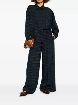 Kenzo рубашка с геометрическим принтом Weave, синий