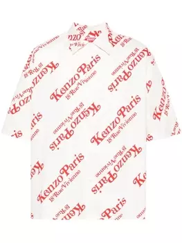 Kenzo рубашка с логотипом, белый