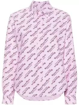 Kenzo рубашка с логотипом, розовый