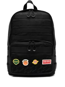 Kenzo рюкзак Jungle с нашивкой, черный