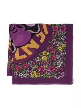 Kenzo шарф с цветочным принтом, фиолетовый