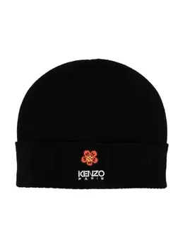 Kenzo шерстяная шапка бини Boke Flower, черный
