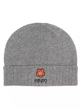 Kenzo шерстяная шапка бини Boke Flower, серый