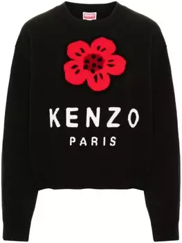 Kenzo шерстяной джемпер Boke Flower, черный