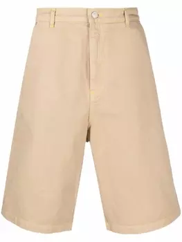 Kenzo шорты-бермуды с нашивкой-логотипом, нейтральный цвет