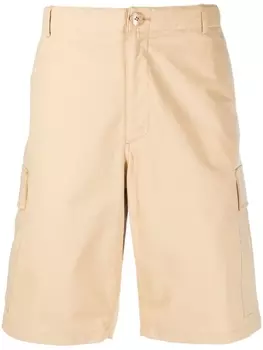 Kenzo шорты карго с нашивкой-логотипом, нейтральный цвет