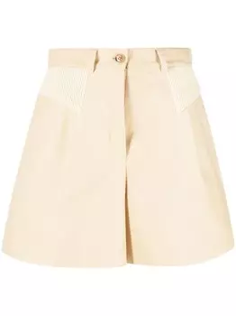 Kenzo шорты с завышенной талией, нейтральный цвет