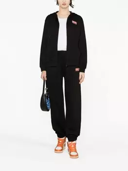 Kenzo спортивные брюки с вышитым логотипом, черный