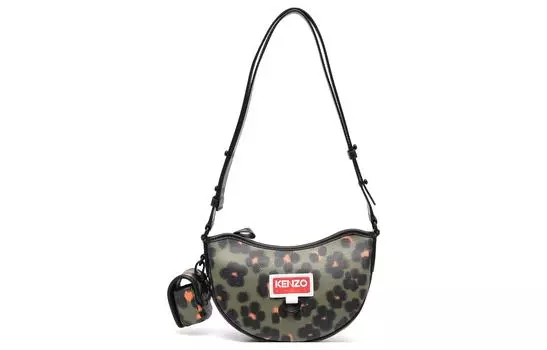 KENZO Сумка через плечо из кожи с полиуретаном, женская, зеленая