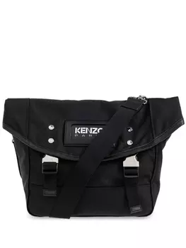Kenzo сумка-мессенджер с аппликацией логотипа Kenzography, черный