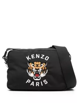 Kenzo сумка на плечо с вышивкой Tiger, черный