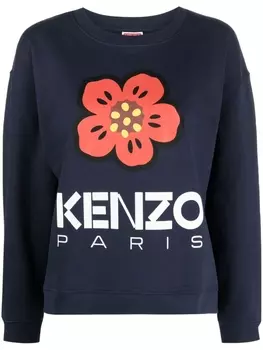 Kenzo свитер с логотипом, синий