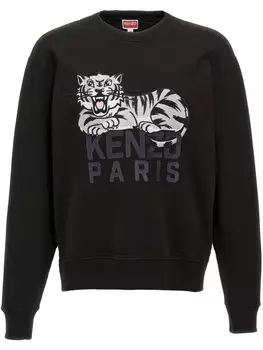Kenzo толстовка Happy Tiger, черный