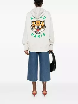 Kenzo толстовка Lucky Tiger, серый