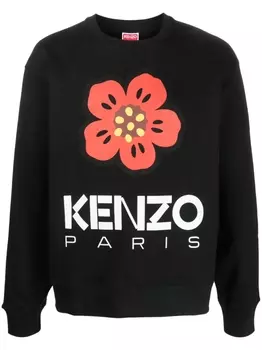 Kenzo толстовка Poppy, черный