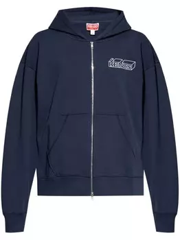 Kenzo толстовка с капюшоном Kube, синий