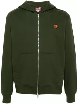 Kenzo толстовка с капюшоном на молнии Boke Flower, зеленый