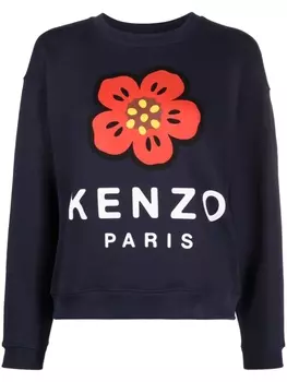 Kenzo толстовка с логотипом, синий