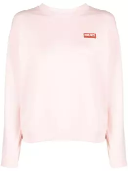 Kenzo толстовка с вышитым логотипом, розовый
