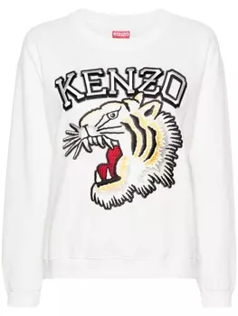 Kenzo толстовка Varsity Jungle Tiger, белый