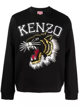 Kenzo толстовка Varsity Tiger, черный
