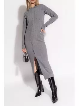 Kenzo трикотажное платье с воротником, серый