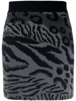 Kenzo юбка с принтом, серый