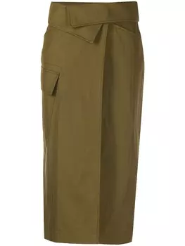 Kenzo юбка с запахом, зеленый