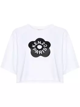 Kenzo укороченная футболка Boke Flower 2.0, белый