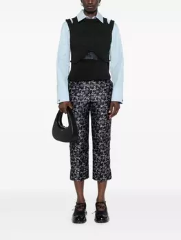 Kenzo укороченные брюки из жаккарда «Маргарита», синий