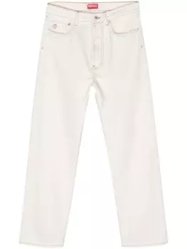 Kenzo укороченные джинсы Asagao прямого кроя, белый
