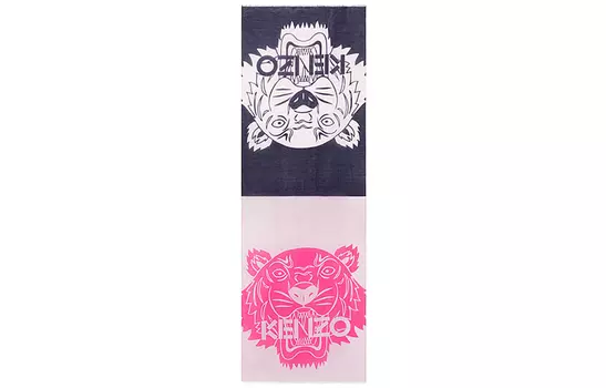 KENZO Вязаный шарф унисекс пастельно-розового цвета