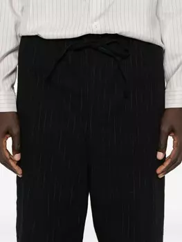 Kenzo зауженные брюки карго в тонкую полоску, черный