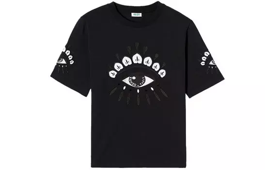 Футболка женская Kenzo Eye Print, черный / белый